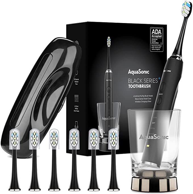 Black Series+ Sonic Toothbrush & Wireless Charging Glass/ADA Accepted