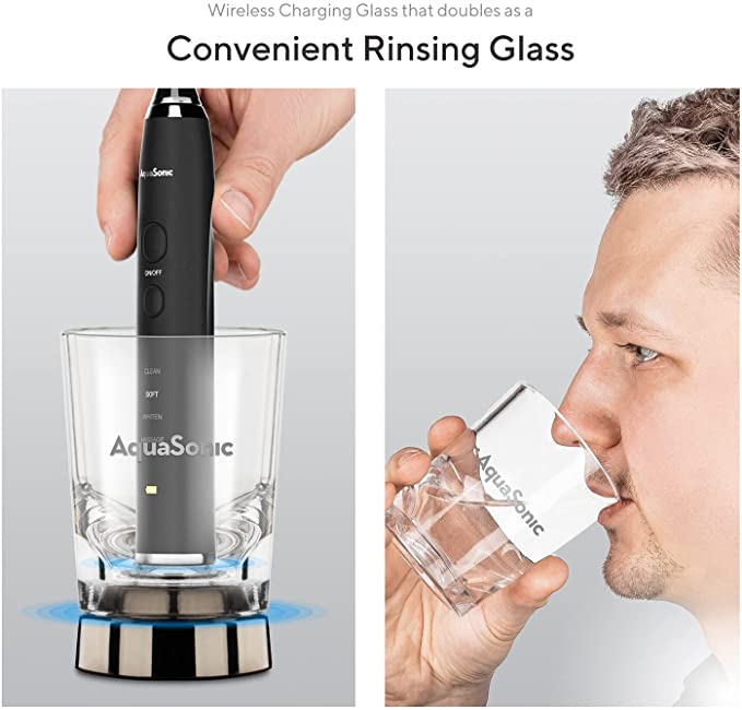 Black Series+ Sonic Toothbrush & Wireless Charging Glass/ADA Accepted