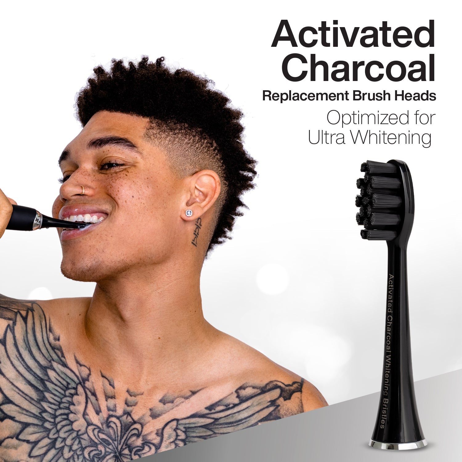 Activated Charcoal Brush Heads