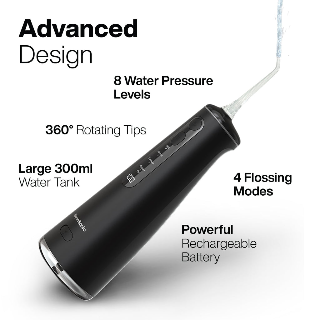 Elite Flosser - Rechargeable Water Flosser with 4 Tips - Oral Irrigator with 4 Modes - Portable & Cordless