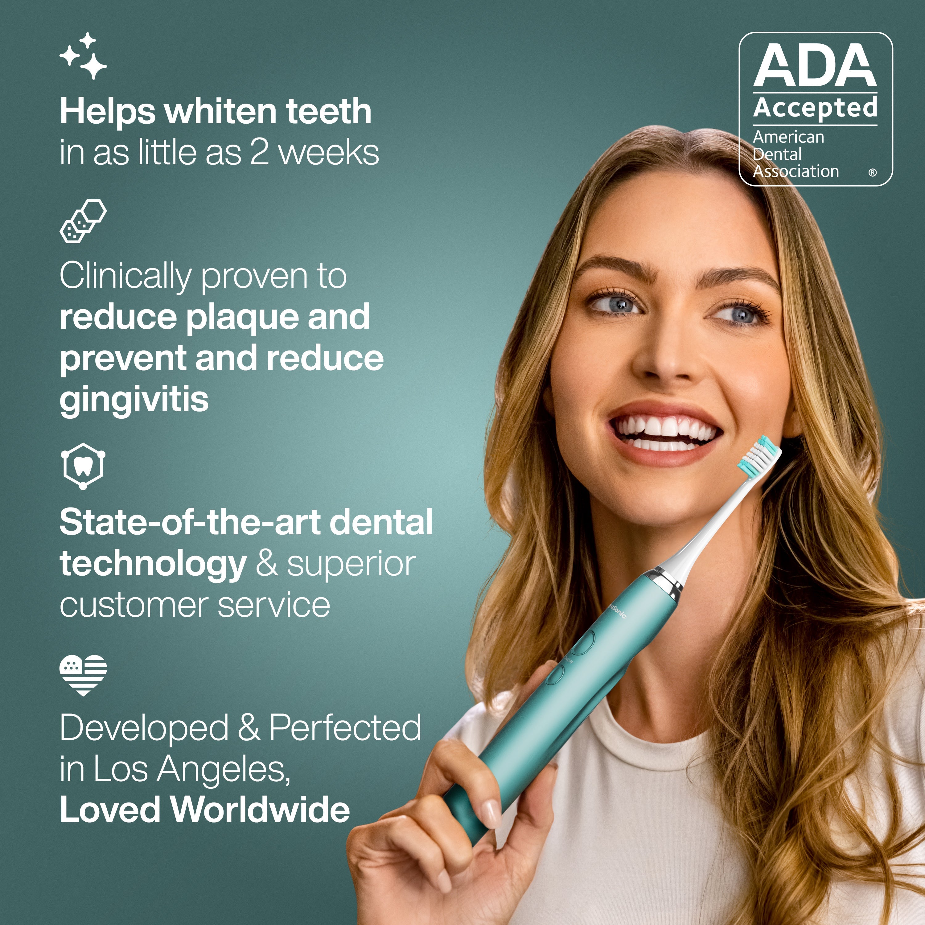 Vibe Series Sonic Whitening Toothbrush/ADA Accepted
