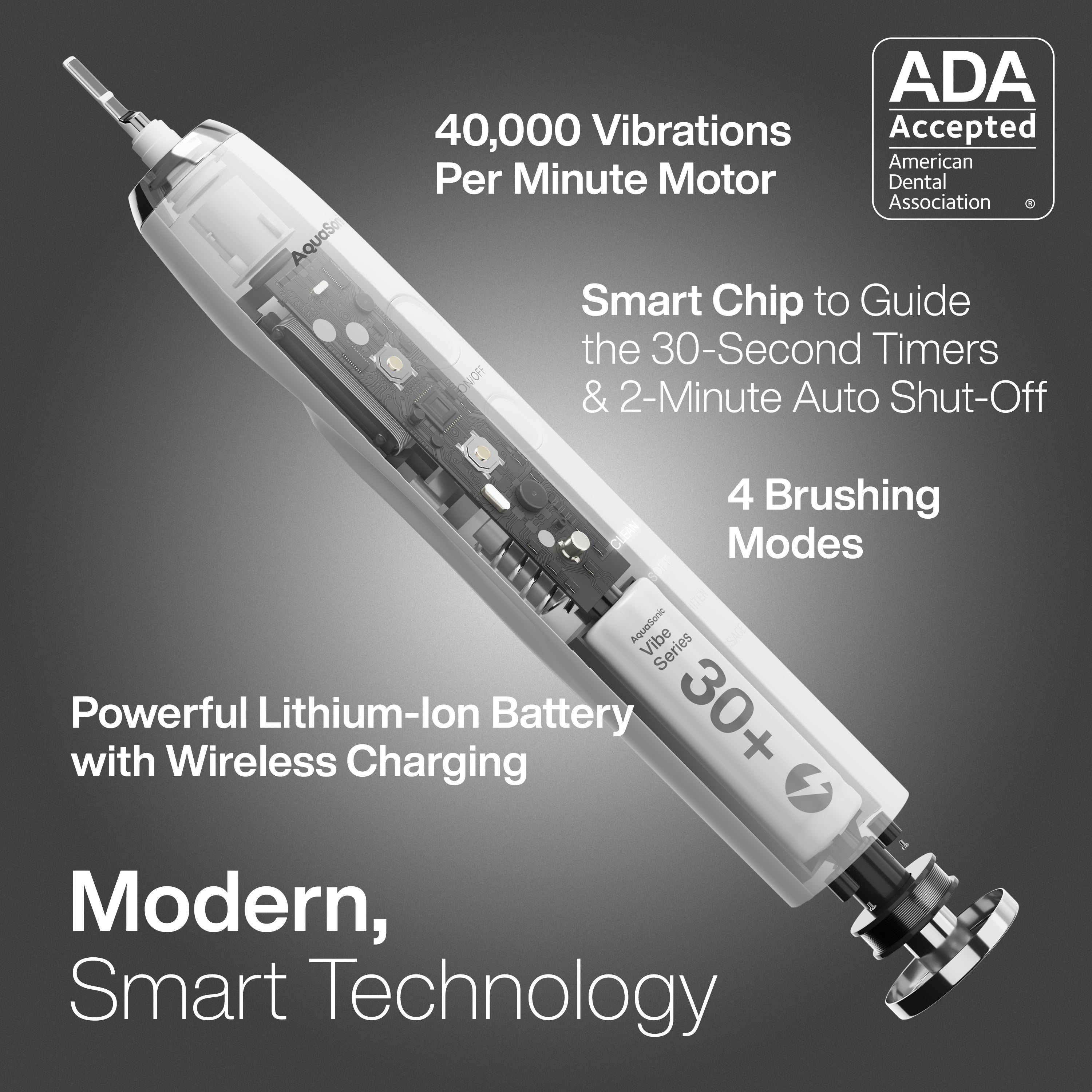 Vibe Series Sonic Whitening Toothbrush/ADA Accepted