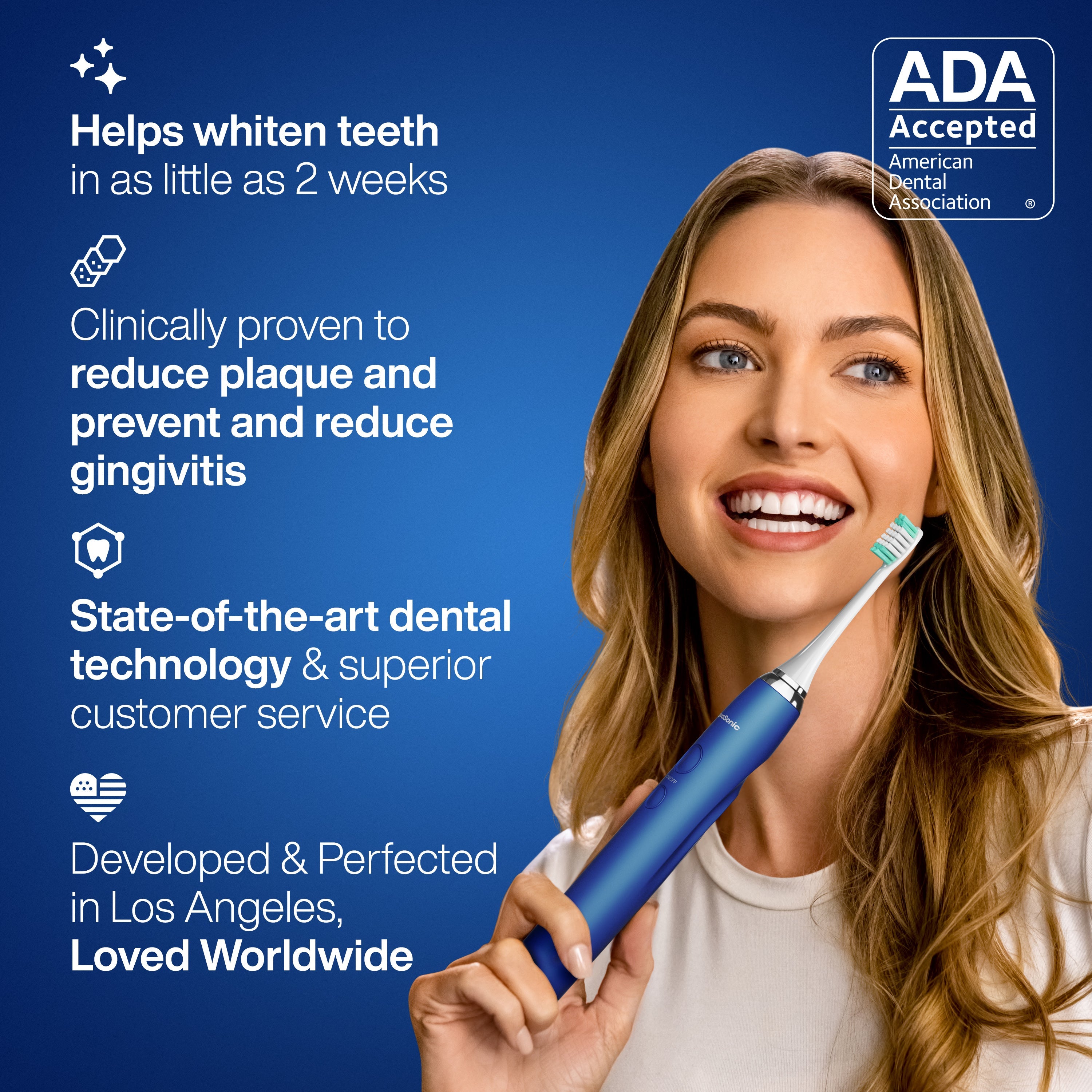 Vibe Series Sonic Whitening Toothbrush/ADA Accepted