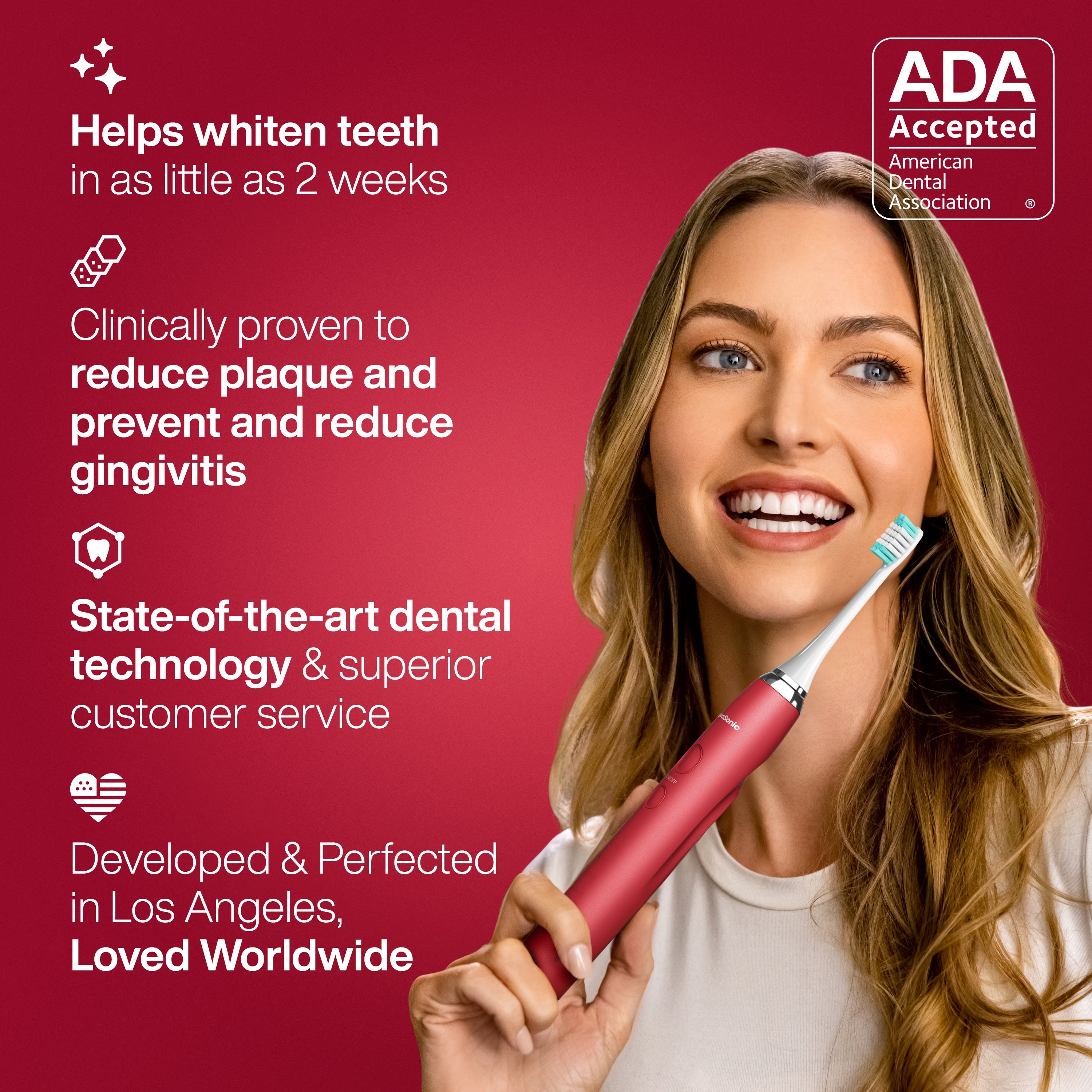 Vibe Series Sonic Whitening Toothbrush/ADA Accepted